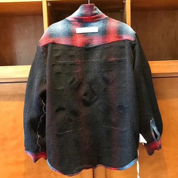 OFF-WHITE PLAID ARROWS-PRINT BLANKET SHIRT - Picture 5 of 16